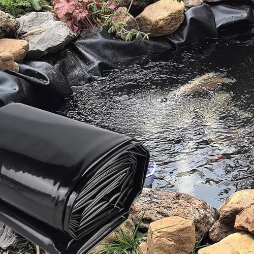 Lona flexible negra para estanques de peces y jardines acuáticos, tamaño: 3 x 5 m, 4 x 6 m, 7 x 8 m, 8 x 10 m, 4 x 6 m