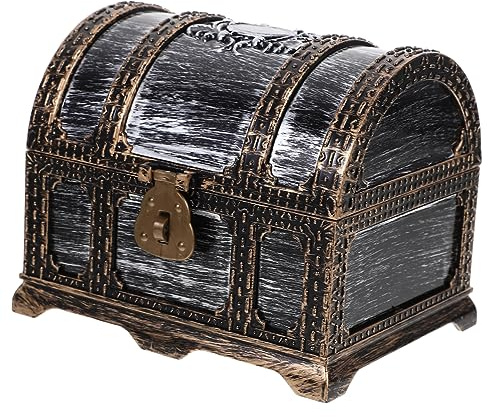 Toddmomy Petit Coffre Vintage en Plastique, Boîte de Rangement à Bijoux Décorative et Pratique pour Bracelets et Colliers Commode