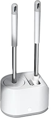 Silicone Toilet Brush Holder Long Toilet Brush Wall-Mount Quick Drain Clean Tool Floor-Standing for Bathroom WC Accessories Set Toilet Plunger Bathroom Accessories silk