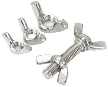 Cilky Metallschrauben M4 M5 M6 M8 304 Edelstahl Handfest Schrauben Schmetterling Bolzen Flügel Mutter Sets Daumen Schraube(M8x30mm-1 Sets)