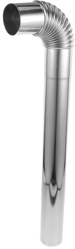 PENIKOKO Thickened Stainless Steel Flexible Chimney Flue with Elbow Heat-Resistant Metal Stove Exhaust Pipe for Wood Burning Stoves Boilers and Home Heating Easy Installation and Air Leak