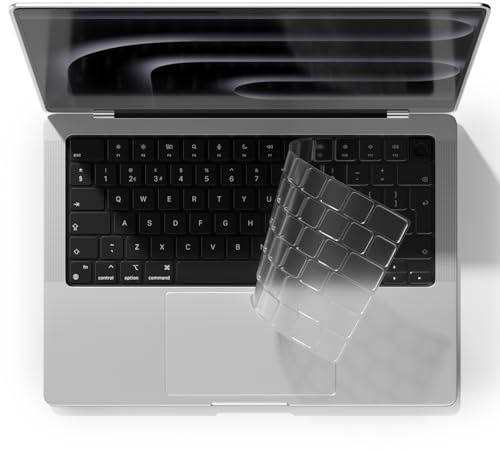 MasiBloom Protection de clavier pour MacBook Pro 14 (M5) avec puce A3434 - Protection de clavier - Accessoire de protection (TPU transparent)