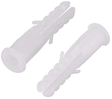 Perno de expansión de acero inoxidable 304, Anclajes de plástico, 120 unidades 8 mm x 40 for tubos expansión, columnas y hormigón. Tapones blancos for pared, ideales for bricolaje en el hogar jardín
