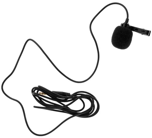 Toyvian Micrófono Omnidireccional Condensador para Podcast y Enseñanza Remota, Compatible Teléfonos Móviles y Tarjetas de Sonido, Cable de 1,5 M