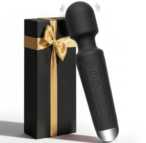 Vibrator Sex Toys - Wand Vibrator Sex Toy 20 Vibration Modes & 8 Speeds Quiet, Sex toyscouples for Couples PRYNTICIAI for Clitoris Stimulation (Black, Standard)
