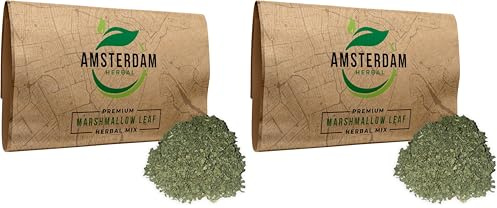 Mezcla de hierbas Amsterdam - Hoja de malvavisco 100% natural - Como se usa en las cafeterías (Paquete de 2)