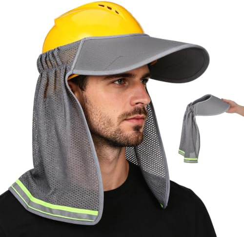 Toyvian Parasol de Poliéster de para Transpirable Solar para Protección al Verano Ligero y Visera Casco Seguridad Construcción y Fiesta Aire Libre