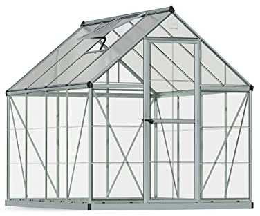 Canopia by Palram Serre de Jardin Hybrid 4.6m² (Argent) Cadre en Aluminium, Panneaux en Polycarbonate, Résistant aux UV