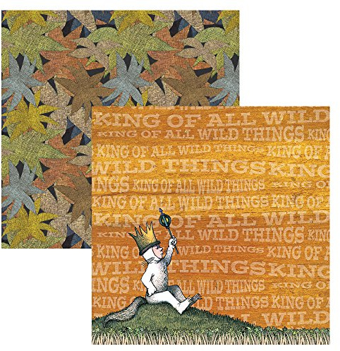 Paper House Productions P-2077E 12 Double Sided Scrapbook Papers, Where the Wild Things Are Max (15-Pack)
