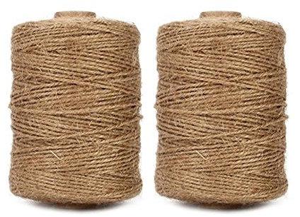 tenn well 1000 Feet Jute Twine String, 3 Ply 1.8mm Thick Garden Twine String for DIY Crafts, Gift Wrapping, Bundling Packing and Gardening (Brown)