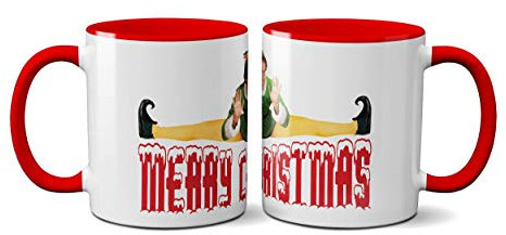 SMARTYPANTS Buddy The Elf Mug Tea Coffee Cup - Novelty Funny Fun Film Movie Cinema Merry Christmas Eve Xmas Santa Claus Helper Festive Stocking Filler Gifts Presents (Red Handle)