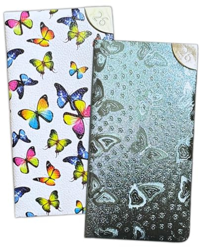 PSO 2026 Pocket Week To View Diary Sparkle Butterflies in CDU (Blue)