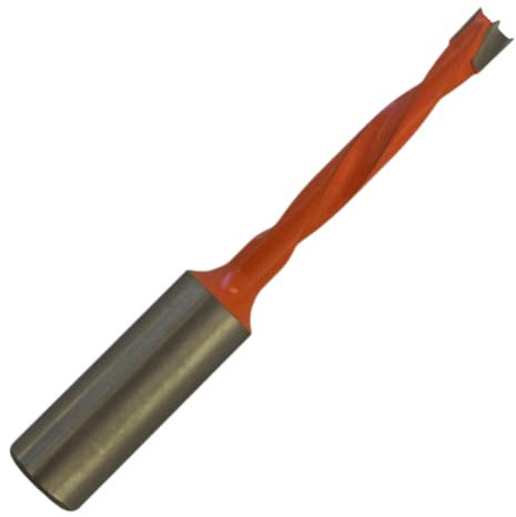 Rennie Tools - 3mm x 41mm Flute x 10mm Shank Left Hand Rotation TCT Tipped Dowel Drill Bit/Lip & Spur L/H For Hand Held Or CNC Router