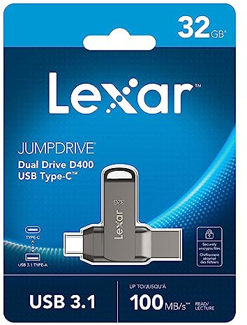 Clé USB 3.1 Lexar JumpDrive D400-32Go (Gris)