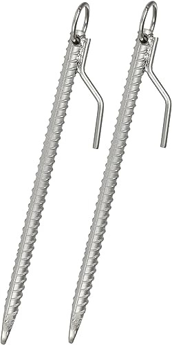 Moritz 2X Bodenanker I Sturmanker Set I 41 cm | Ø18mm I Stahl I mit Öse & Haken I super stabil