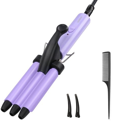 13mm Piastra Onde per Capelli - janelove Mini Ferro Arricciacapelli per Beach waves, per Capelli Corti - Viola