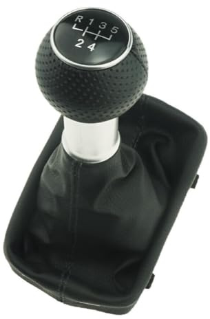 Newtown2700-parts Schaltknauf Schaltsack Schaltmanschette Rahmen kompatibel für AUDI A3 8L 5 Gang 12mm 2000-03 Naht Schwarz