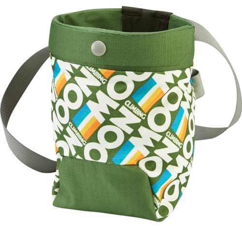 Moon Trad Chalk Bag Grün - Klassischer geräumiger Chalkbag, Größe One Size - Farbe Retro Stripe Green