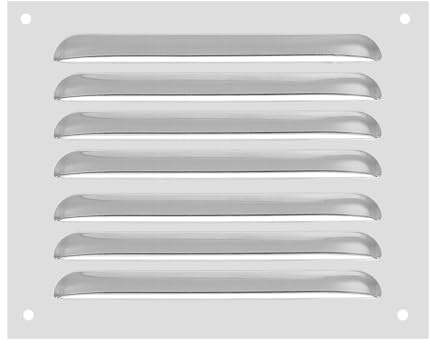 PATIKIL 10 x 8 Cubierta de Ventilación de Rejilla de Aire de Aluminio, Rejilla de Ventilación de Pantalla HVAC para Hogar Cocina Chimenea Baño Pared Techo, Tono Plateado