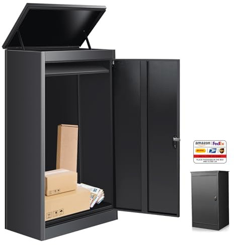 Express Package Delivery Box für Außeneinsätze, Ultraplätze für Pakete mit Schlüssel, Auto-Steinzeug, Wasserabweisend und Diebesterwartung (120CM/50INCH)