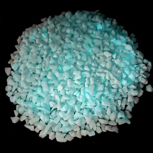 HappyFiller Glow in Dark Crushed Glass 3-7mm, Vase Filler DIY Crafts 1.3LB