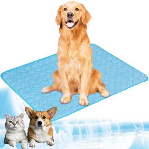 YXHZVON Haustier Kühlmatte Sommer Kühlkissen für Hunde Blau
