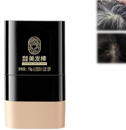 Instant Hair Color Stick mit integriertem Kamm,2025 Haarfärbestift für graues Haar,Sofortiger Haarfarbenstift, Wasserfester und Schweißfester,Schnelle Abdeckung Grauer Wurzeln (03 Dunkelbraun)