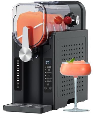 DUXMM Macchina per Granite Senza Ghiaccio per la casa, Display della Temperatura in Tempo Reale, autopulente, 6 preimpostazioni, Macchina per Granite per Feste, frappé, Milkshake, Cocktail