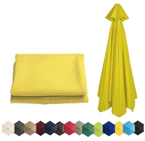 2m 2.30m 2.7m 3.0m Replacement Parasol Canopy for 6 Arms/8 Arms, Parasol Replacement Cover Anti-UV Waterproof, Umbrella Replacement Fabric for Garden, Patio, Outdoor, Pool, Beach
