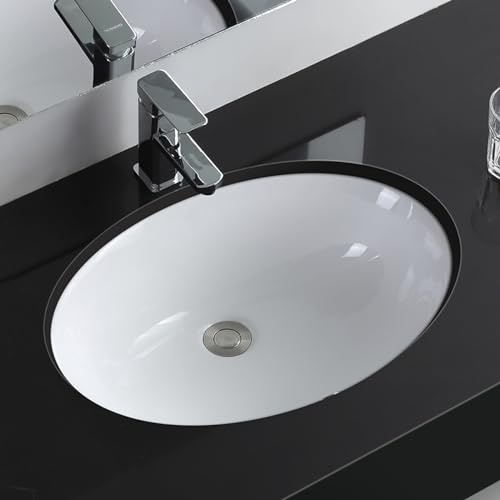 Lavabo De Baño Bajo Encimera Ovalado, Rectangular, De Cerámica, Con Rebosadero, Ideal For Balcón, Exterior Y Lavadero.(39x33x19cm)