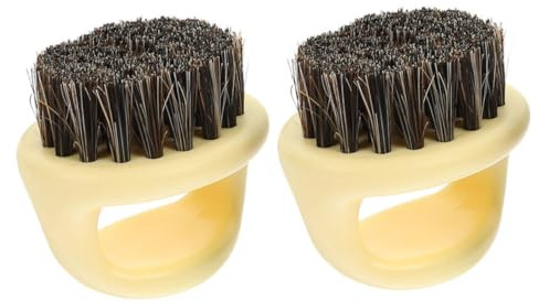 Alipis Bartkämme zur Entfernung Überschüssiger Haare aus ABS 2 Stück mit Reinigungseigenschaft Beige für Männer für Friseursalon und Barbershop