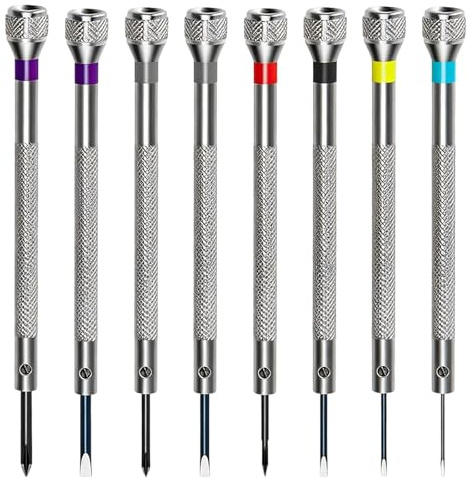 Set di cacciaviti di precisione da 0,6 a 1,6 mm, cacciaviti per orologiaio, cacciavite per orologi piccoli, cacciaviti per orologiaio di precisione, strumenti di riparazione dell'orologio,Mini