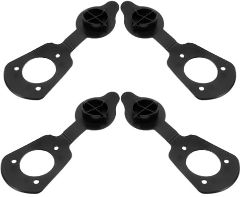 SHINEOFI 4 Pièces Capuchon Protection Légère et Installation Facile Joint en PVC Noir pour Accessoires Indispensables Porte-Canne à Pêche pour Kayak et Bateau en Aventure de Pêche
