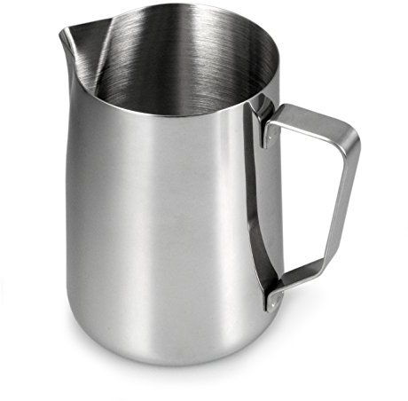 YOUZiNGS Pot à lait en acier inoxydable - 900 ml - Mousseur à lait Barista - Pot à lait - Couleur : argent brillant