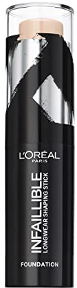 L’Oreal Paris Infallible Shaping Stick Foundation, 130 Vanilla, 9 g (Pack of 1)