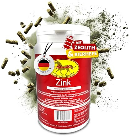 Scheidler horse-direkt Zink Komplex für Pferde - 700g Pellets hochdosiert für Huf, Haut & Fell – Mit Bierhefe, Zeolith, Esparsette & Schwarzkümmel – Getreidefrei - Alle wichtigen Mineralien