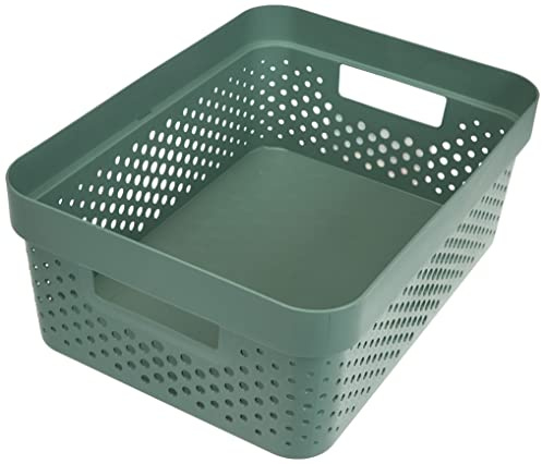 Curver | Bac Infinity 11L, Vert, 35,6 x 26,6 x 13,6 cm, Plastique recyclé