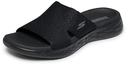 Skechers On-The-go 600 Stretch Knit Slide, sandaler för kvinnor, svart, 41 EU