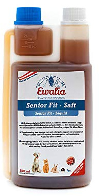 NEU! EWALIA Senior Fit - Saft für Hunde - Verleihen Sie Ihrem älteren Vierbeiner Neue Lebenskraft und Vitalität mit Tierärzten entwickelt, 100% Natur pur, frei von Zusätzen - 500ml