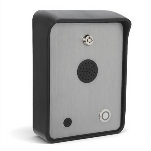 Notruftelefon GSM Freisprechanlage Audio Intercom Alarm Access Control System Geeignet für unbemannte Kabinenbüros, Taxi