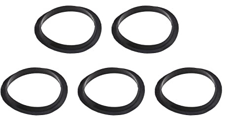 ECSiNG Spüle Dichtung O-Ring Ersatzdichtungen für Metall-Waschbecken-Stöpsel Innendurchmesser 31,5 mm Außendurchmesser 38 mm Silikagel Schwarz 5 Stück