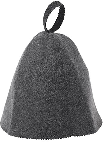 Sauna hat - Wool Felt Hats, Felt hat for Women and Men - Protect Your Head from Heat - Sauna hat/Sauna Cap (Dark Gray)