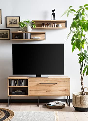 Schildmeyer 148911 Limmo 148911 - Mueble bajo para TV, 120 cm de Ancho, Acabado en Roble rústico