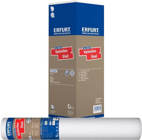 Erfurt Variovlies SISAL fein strukturierte Tapete überstreichbar 4 Rollen 25 x 0,75m Zellulose-Vlies