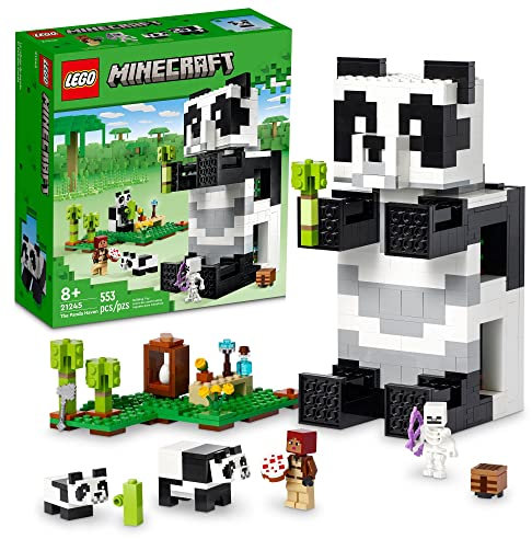 LEGO Minecraft Age 8+ The Panda Haven, Movable Toy House with Baby Pandas Animal Figures, Gaming Toys for Kids, Gift Idea for Boys and Girls Ages 8 Plus, 21245