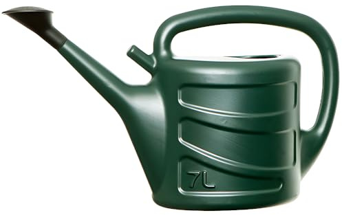 Karrma Ltd. Watering Can 7 Litre – Lightweight Plastic Garden Watering Can with Detachable Sprinkler Rose, Indoor & Outdoor Plant Watering, Green