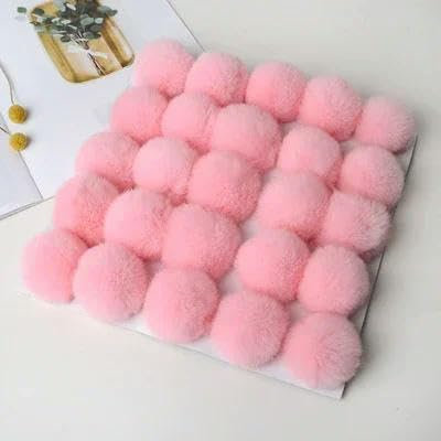 RAEF Pompon 5cm 6cm 8cm Flauschiger Fellknäuel Weicher Pompon DIY Pompons für Schlüsselanhänger Nähen auf Schal Hüte Schuhe Bekleidung Bastelbedarf