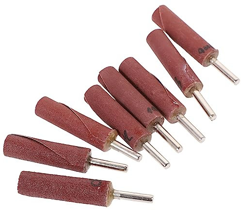 HOMSFOU 8 Stück Lamellenschleifrad Zylinderkopf 6mm Schaft Schleifwalzen Sortiment Mit Fester Schleifpapierwicklung Verschiedene Körnungen Für Polieren Von Holz Fiberglas