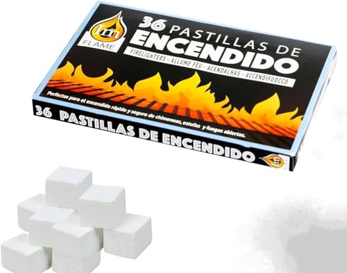 Pack Pastillas Encendido Chimenea Prender Fuego en chimeneas, barbacoas, hornos de leña, carbón, etc. - Enciende Fuegos fácil y rápido Thayba (36)