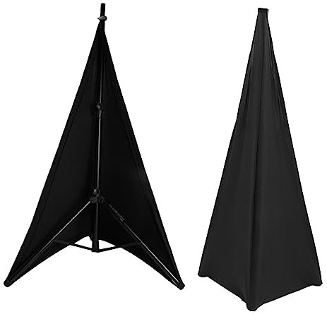 BESTonZON 2pcs Speaker Stand Covers Polyester Stage Tool Live Show Black Desk Stand